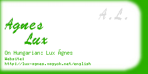 agnes lux business card
